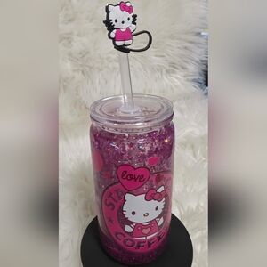 Hello Kitty Pink Glitter Tumbler